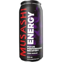 musashi energy drink purple grape zero sugar 500mL