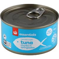 essentials tuna chunks in springwater 185g