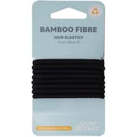 over & over organic bamboo hair ties elastic thick black 8pk