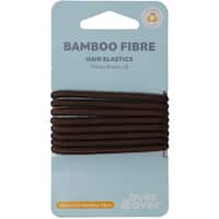 over & over organic bamboo hair ties elastic thick brown 8pk