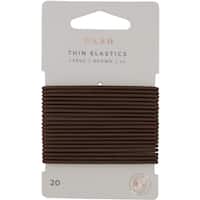 dash hair ties elastic large thin brown 20pk