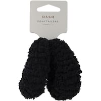 dash ponytailers jumbo black 2pk