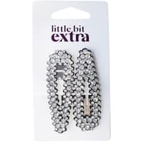 little bit extra clips one touch jewelled 2pk