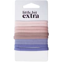 little bit extra ponytailers elastic pink & purple 10pk