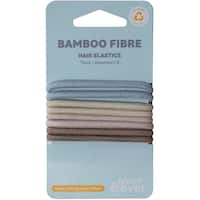 over & over organic bamboo hair ties elastic thick assorted 8pk