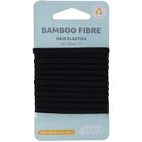 over & over organic bamboo hair ties elastic flat black 12pk