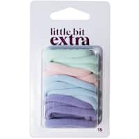 little bit extra hair ties elastic small pastel 15pk