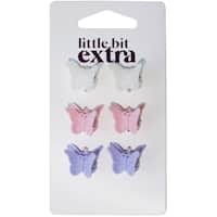 little bit extra clips butterfly 6pk