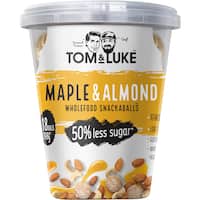 tom & luke snack balls maple & almond 198g