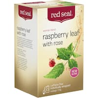 red seal fruit tea raspberry leaf with rose 20pk