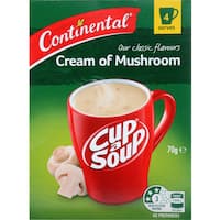 continental cup a soup instant soup cream of mushroom 70g 4 serve