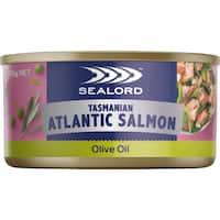 sealord salmon atlantic in olive oil 185g