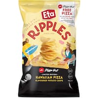 eta ripples potato chips hawaiian pizza 140g