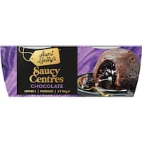 aunt bettys steamed pudding saucy centres chocolate 200g 2pk