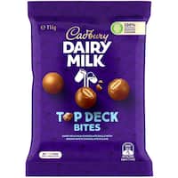 cadbury chocolate bites top deck 114g