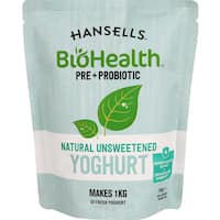 hansells biohealth yoghurt base natural unsweetened 190g