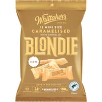 whittakers chocolate bar caramel white chocolate 180g 12pk