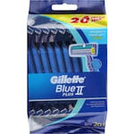 gillette blue ii plus disposable shavers sensitive 20pk
