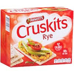 arnotts cruskits crispbread rye 125g