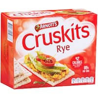 arnotts cruskits crispbread rye 125g