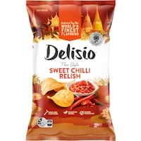 bluebird delisio potato chips sweet chilli relish 140g
