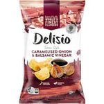 delisio potato chips caramelised onion & vinegar 140g