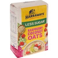 harraways raspberry coconut oats less sugar 850g