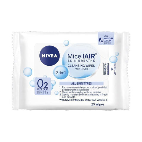 Nivea Daily Essentials Micellar Facial Cleansing Wipes Multi Pack 25 Sheets