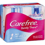 carefree barely there panty liners breathable 42pk