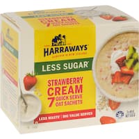harraways quick serve oat sachets strawberry cream 315g 7pk