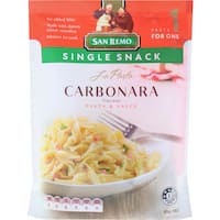 san remo la pasta single snack pasta dish carbonara 80g