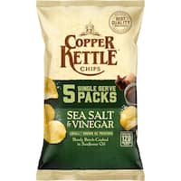 copper kettle potato chips sea salt & vinegar 110g 5pk