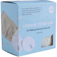 over & over reusable makeup remover rounds + wash bag 5pk