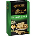arnotts flatbread dippers parmesan & basil 130g