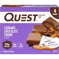 quest protein bar caramel chocolate chunk 4pk