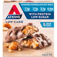 atkins nutrition bar caramel chocolate nut roll 5pk