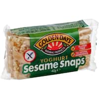golden days snack bar yoghurt sesame snap g/free 40g