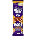 cadbury chocolate block more nuts salted toffee 165g