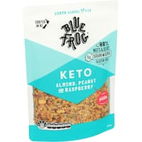 blue frog keto cereal almond, peanut and raspberry 350g