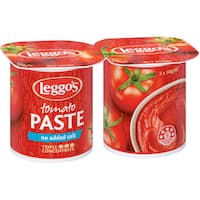 leggo's tomato paste no added salt 2pk 280g