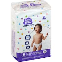 little ones ultra dry nappies walker boys & girls 13-18kg size 5 13pk