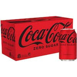 coca cola soft drink zero sugar 8pk