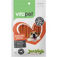 vitapet jerhigh dog treats real chicken sticks 100g
