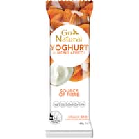 go natural snack bar yoghurt coated almond apricot 40g