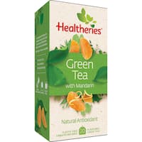 healtheries green tea bags with mandarin 20pk