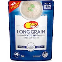 sunrice 90 seconds long grain white rice 250g