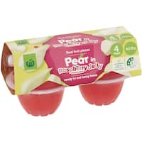 countdown fruit snack pears in raspberry jelly 480g 4pk