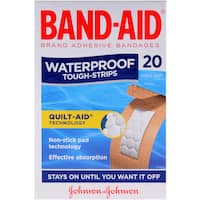 band aid plasters tough strips waterproof 20pk