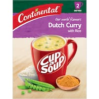 continental cup a soup instant soup hearty dutch curry & rice 55g 2 serve