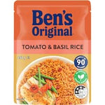 bens original microwave rice tomato & basil 250g